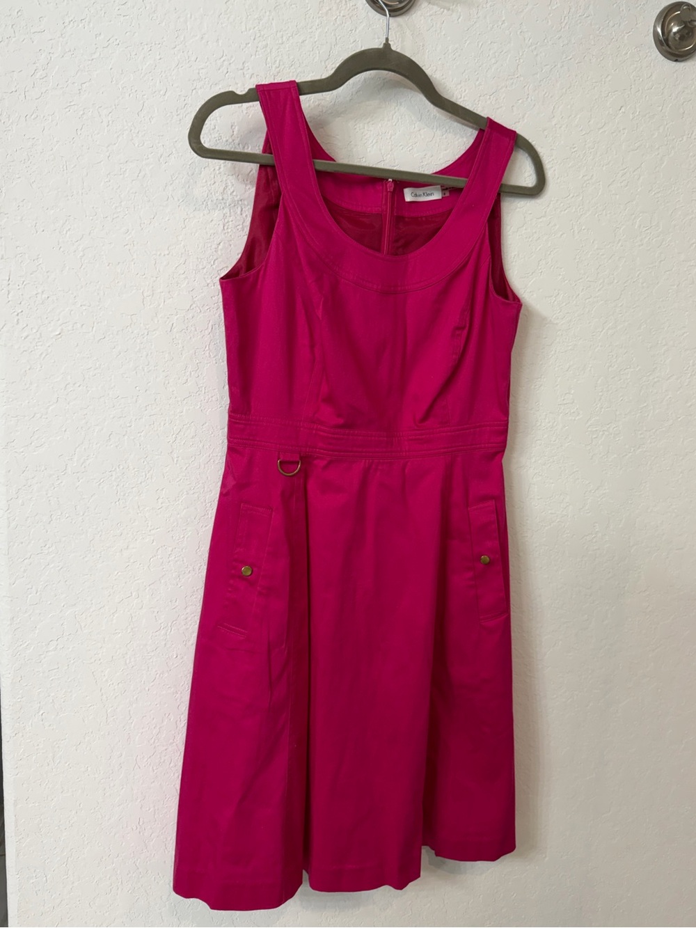 Calvin Klein Sleeveless Hot Pink Dress